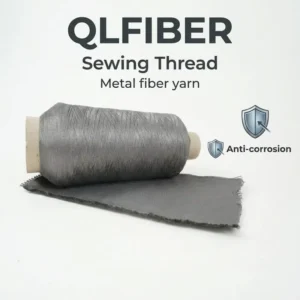 Durable Metal Fiber Yarn for Sewing Raw Pattern Highly Conductive Anti-static OE Yarn Touch Screen Gloves Grey Cone Packaged