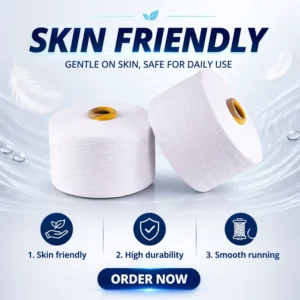 Durable White Cotton Yarn Resistant for Apparel Home Textile Versatile Yarn for Clothes Custom Color