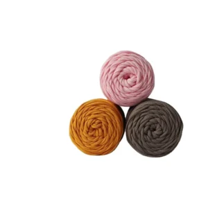 Dyed 100% Polyester Yarn 4mm Hollow Braided Cotton Rope 300g Elastic Round Wire Yarn for DIY Handmade Bags