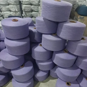 Dyed Recycle Polyester Yarn Carded Open End TC & CVC Cotton Blended Regenerated for Bangladesh Sock Knitting and Weaving Fabric