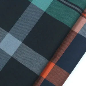 ECO Friendly 49.4% Bamboo 47% Polyester 3.6% Spandex Twill Yarn Dyed 150gsm Shirting Fabric