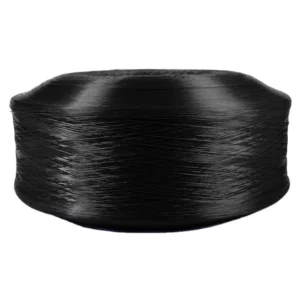 Eco Conscious Choice 350D 660D Black Dyed Chenille Yarn Anti UV Middle Tenacity Recycled PP FDY Yarn