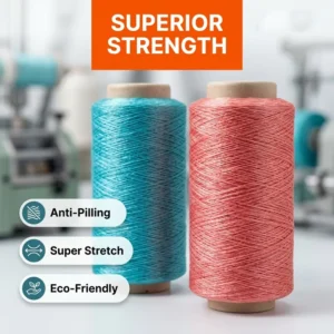 Eco-Friendly Dyed Knitting Yarn 100% Polyester 75D/36F Filament for Socks and Fabrics