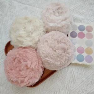 Eco-Friendly Fancy Dyed Faux Fur Mink & Coral Fleece Yarn Thick Long Plush DIY Hand Knitting Yarn for Scarf Making