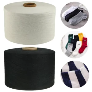 Eco Friendly High Tenacity Recycled Cotton Polyester Yarn for Socks Production Melange Style