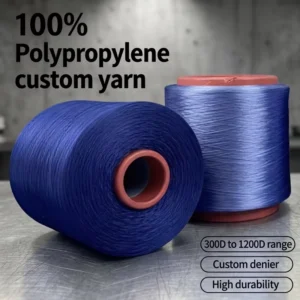 Eco Friendly Hollow 100% Polypropylene FDY Yarn Bulky Denier 600D for Hand Knitting and Raw Blankets & Carpets