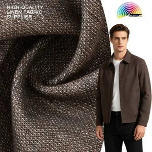Eco Friendly Natural 60% Linen 40% Cotton Blend Woven Satin Fabric 53/54″ Width Yarn Dyed Garment Men Formal Wear Sofa