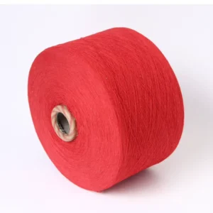 Eco-friendly Red Color Melange OE Open End Anti-Bacteria Recycled Cotton Polyester Blended Yarn NE6/1 NE8/1 N10/1 Weaving BK070