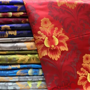 Eco friendly Woven Jacquard Blackout Double Faced Fabric Blackout Brocade Damask