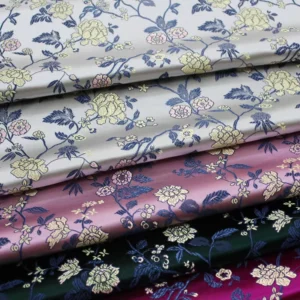 Eco friendly Woven Jacquard Blackout Double Faced Fabric Blackout Brocade Damask