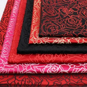 Eco friendly Woven Jacquard Blackout Double Faced Fabric Brocade Damask
