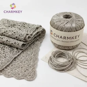 Embroidery Hollow Glitter PP Yarn Metallic Thread Silver Gold 100G Gold Silver Embroidery Knitting Clothes