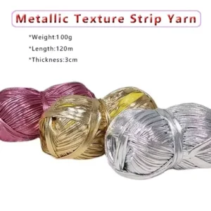 En Meng Yuan 100% Polyester T Shirt Yarn 100g Metallic Crochet Design Premium Fancy Strong Smooth Hand Knitted Yarn
