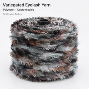 Eyelash Fancy Yarn Dyed Z Twist Soft Textured Knit Sweater Tops DIY Craft Material Custom Color Fluffy
