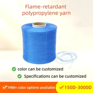 FDY Polypropylene Yarn 2000D Blue Flame retardant Yarn Is Used for Webbing and Safety Belt for FDY Polypropylene Yarn
