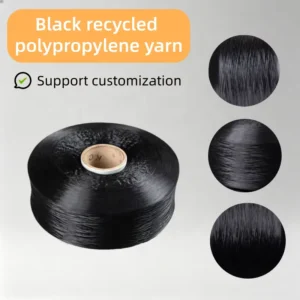 FDY Polypropylene Yarn 900D Black Recycled Yarn High Tenacity for Auxiliary Fabric for Clothing