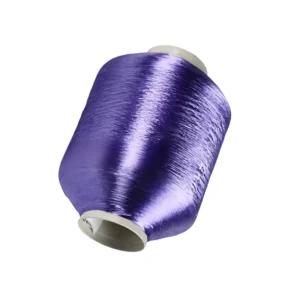 FDY Twisted Dyed Bright Colored Chenille Yarn 75D Polyester Low Elasticity Colored Filament High Gloss Warp Yarn for Textile
