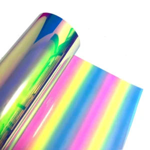 FLYBAO Factory Iridescent Metallic PET Yarn GRS OEKO Certified Colorful Decoration for Gift Packaging Printing Product