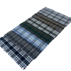 Fabric Manufacturing Woven Jacquard Plaid Twill Tweed Metallic Gold Thread Fabrics for Clothing 2133
