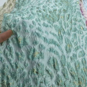 Fabric Supplier Luxury Crepe Flowers Design Metallic Jacquard Brocade Fabric for Evening Dress Making