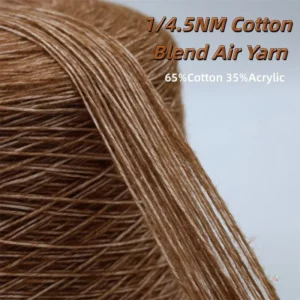 Factory 1/4.5NM 65%Combed Cotton 35% Anti-pilling Acrylic Fancy Hollow Air Yarn Thermal Breathable Soft Tender Silky