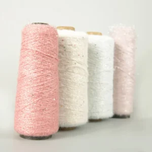 Factory 100% Cashmere Yarn+Lurex Sequin Bean 2/26NM Ready Made Custom Fancy Yarn for Luxury Dress