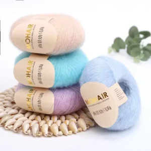 Factory 25g Mohair Melange Yarn Eco-Friendly Anti-Pilling Super Soft Plush Thread for Hand Knitting Scarves Hats DIY