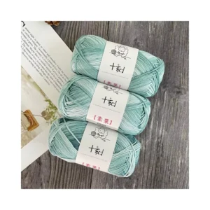 Factory 3 Strands 100% Cotton Dyed Fancy Spun Yarn Recyclable & Anti Pilling for Hand Knitting Weaving Scarf Crochet