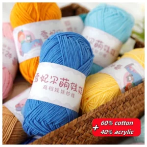 Factory 4 Strand Recycled Milk Baby Cotton Yarn High Tenacity Hand Knitting Yarns for Weaving