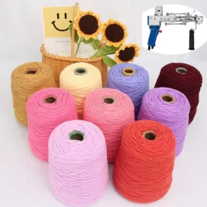 Factory 400g Cone Acrylic Yarn 5mm 8ply Rug Carpet Tufting Yarn for Tufting Gun Hand Knitting Embroidery Weaving