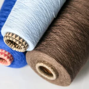 Factory 60NM/2 Silk Wool Cashmere Blended Yarn Top Dyed Ring Spun Yarn for Knitting Yarn