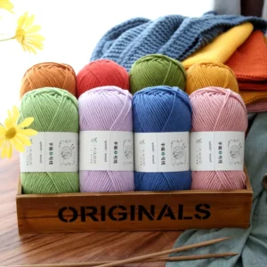 Factory 6ply Combed Milk Cotton Yarn100g for Scarf Hat Hand Crochet