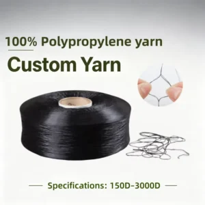 Factory 900D Black Recycled High Tenacity Flame Retardant PP Yarn for Backpack Straps and Hand Knitting