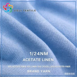 Factory Acetate Linseed 10% Acetate Fiber Flax Lyocell Polyester Fiber Core Spun Blend Yarn Spring And Summer Yarns