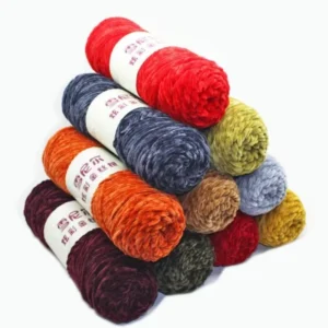 Factory Chenille Yarn Gold Velvet Yarn Custom Multi Color Polyester