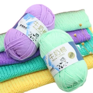 Factory Color 5ply Crochet Blended Yarn 100% Acrylic Yarn 50g Milk Cotton Yarn for Knitting
