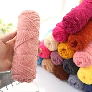 Factory Direct 2ply Chenille Yarn 100% Polyester Oem 75g Flannel for Embroidery Fancy Dty Yarn Strong Dyed Sewing Knitting
