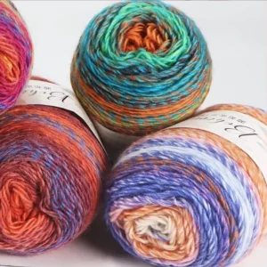 Factory Direct Bohemian Style Wool Blended Yarn High Strength Colorful Section Dyed Wool Used for Manual Weaving