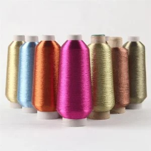 Factory Direct Gold Metallic High Tenacity Polyester/Nylon Blended Yarn Anti-Pilling Anti-Bacteria for Sewing