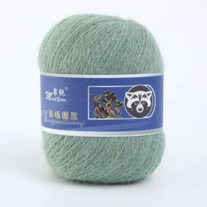 Factory Direct Medium-Thick Long-Haired Mink Ball Pure Silk Yarn with Dyed Pattern for Hand Knitting Cross-Border Export