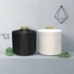 Factory Direct Sale Air Spandex Covered Stretch Yarn 100% Polyester Anti-Pilling Yarn for Denim Socks