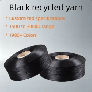 Factory Direct Sales of 900D Black Recycled FDY PP Multifilament Yarn Flame Retardant for Safety Nets & Knitting