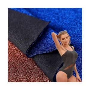 Factory Direct Selling Inventory Nylon Spandex Metal Wire Knitted Fabric Sparkling Dress Stage Wear Bikini Swimsuit Fabric