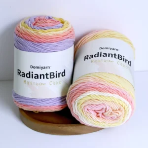 Factory Direct Supply for Blanket Cotton Yarn Rainbow Cake 100g 211yd 193m Milk Cotton Yarn
