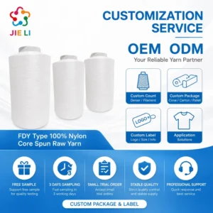 Factory FDY Nylon Core Spun Yarn Smooth Lustrous Raw Yarn for Intimate Apparel Knitting Weaving Fabric