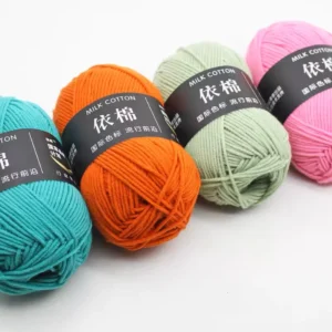 Factory Fancy Acrylic Blended Yarn 50g/100g 4ply Milk Cotton Yarn for Knitting and Crochet