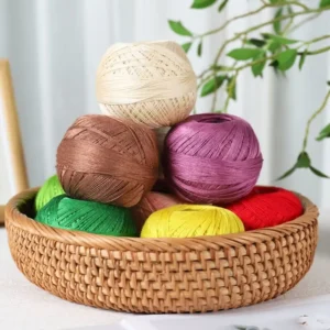 Factory Hot-Selling 100% 7# Lace Cotton Yarn Multi-Color Dyed for Hand-Made Crochet for Knitting and Crochet