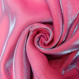 Factory Low Price High Quality Soft Polyester Rayon Shiny Silky Metallic Chiffon Fabric with Crepe Pattern for Girls Garments