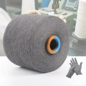 Factory Manufacture Blended Cotton Yarn Recycled Polyester and Organic Cotton Spun Yarn for Knitting Glove Melange Yarn