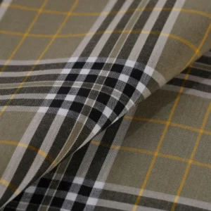 Factory Modal Cotton Nylon Spandex Stretch Shirt Slight Plaid 100% Cotton Flannel Stripe Yarn Dyed Fabric